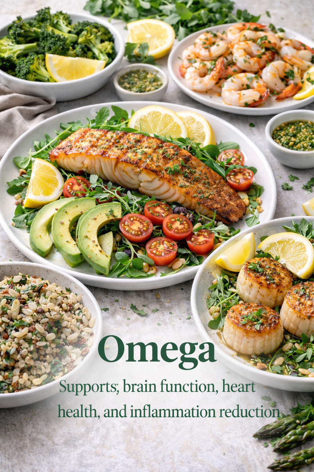 Supports brain function, heart health and inflammation reduction