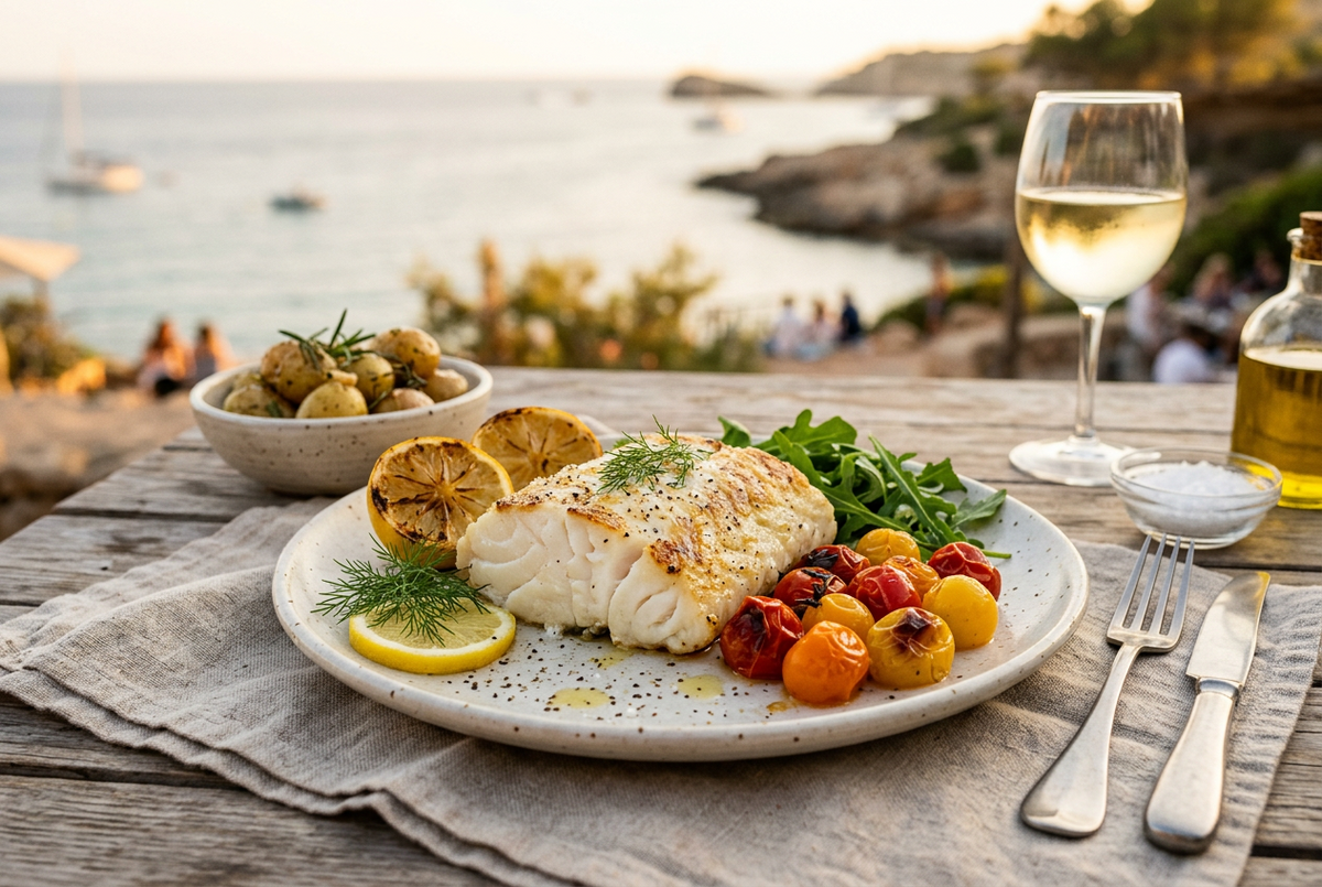 Roasted cod loin